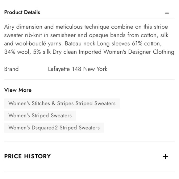 NWT Lafayette 148 Rib Bateau Neck Sweater Cloud Knit Silk Wool Cotton Sweater - Picture 5 of 13